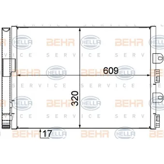 Condenseur, climatisation HELLA OEM 51763472