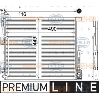 Condenseur, climatisation HELLA 8FC 351 309-181