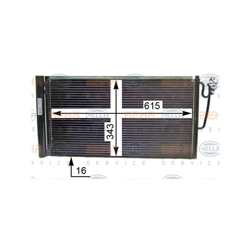 Condenseur, climatisation HELLA 8FC 351 309-384 - Visuel 1