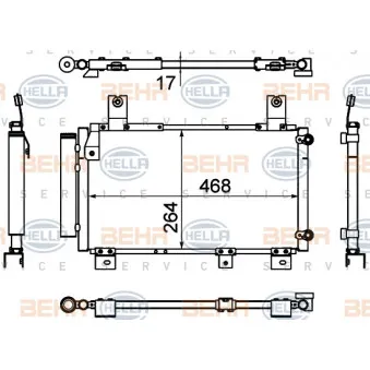 HELLA 8FC 351 310-741 - Condenseur, climatisation