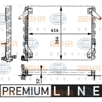 Condenseur, climatisation HELLA [8FC 351 317-381]