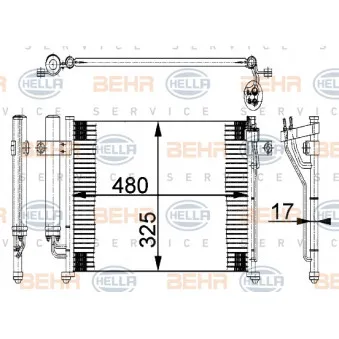 Condenseur, climatisation HELLA OEM 976061C200