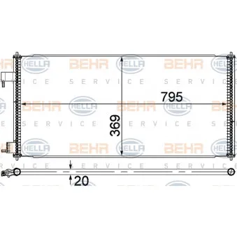 Condenseur, climatisation HELLA 8FC 351 318-354