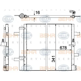 Condenseur, climatisation HELLA 8FC 351 319-411 pour AUDI A4 3.0 TDI quattro - 240cv