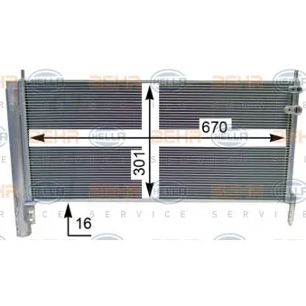 Condenseur, climatisation HELLA 8FC 351 343-624