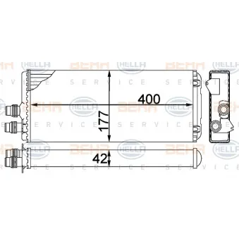 Système de chauffage HELLA 8FH 351 331-434 pour IVECO TRAKKER AT400T45W - 451cv
