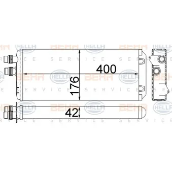 Système de chauffage HELLA 8FH 351 511-574 pour IVECO TRAKKER AD 380T44 B - 440cv