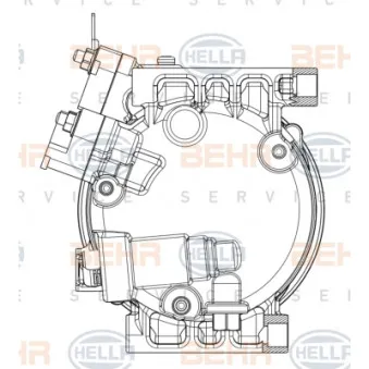 Compresseur, climatisation HELLA OEM 97701D7100