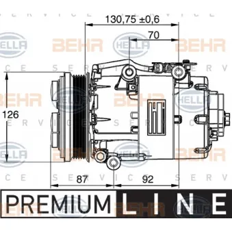 Compresseur, climatisation HELLA OEM 8603230
