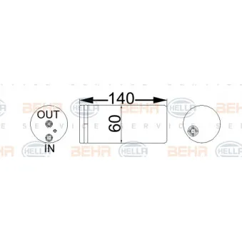 Filtre déshydratant, climatisation HELLA 8FT 351 192-714