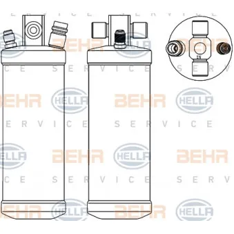 HELLA 8FT 351 192-791 - Filtre déshydratant, climatisation