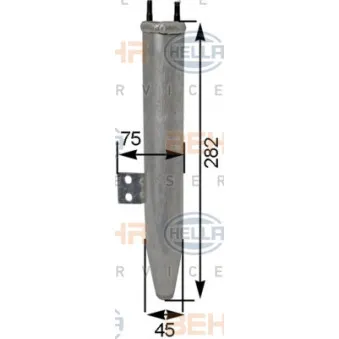 Filtre déshydratant, climatisation HELLA 8FT 351 193-294