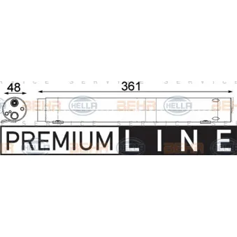 Filtre déshydratant, climatisation HELLA 8FT 351 193-301