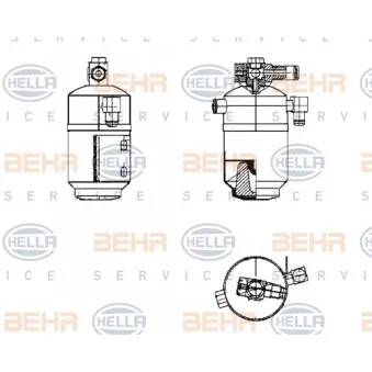 Filtre déshydratant, climatisation HELLA 8FT 351 195-181