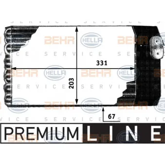 Evaporateur climatisation HELLA OEM 64118372191