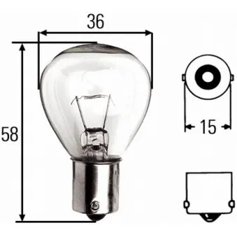 Ampoule, gyrophare HELLA OEM 01222