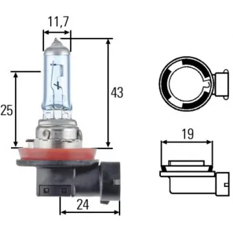 Ampoule, projecteur principal HELLA 8GH 008 356-151