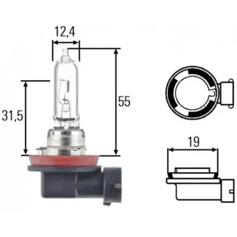 Ampoule, projecteur principal HELLA 8GH 008 357-151