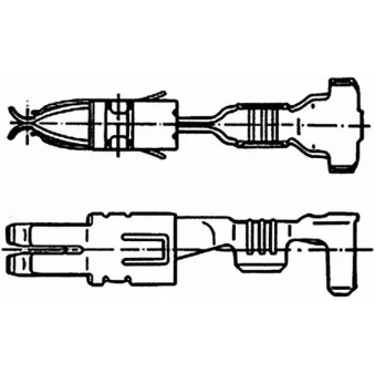 Connecteur de câbles HELLA OEM 17360