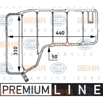 Vase d'expansion, liquide de refroidissement HELLA 8MA 376 705-201
