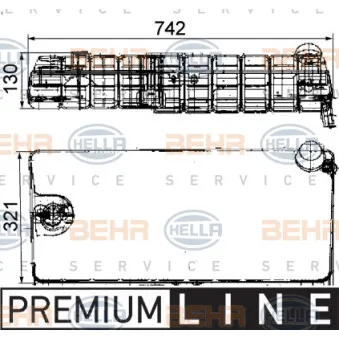 HELLA 8MA 376 705-251 - Vase d'expansion, liquide de refroidissement