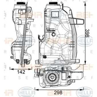 Vase d'expansion, liquide de refroidissement HELLA [8MA 376 734-434]