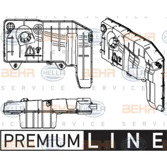 Vase d'expansion, liquide de refroidissement HELLA 8MA 376 737-001 pour IVECO TRAKKER AT380T38 - 381cv