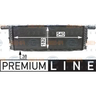 Radiateur, refroidissement du moteur HELLA 8MK 376 701-661