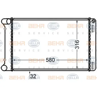 HELLA 8MK 376 704-641 - Radiateur, refroidissement du moteur