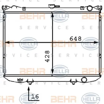 HELLA 8MK 376 707-561 - Radiateur, refroidissement du moteur