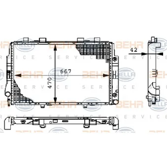 Radiateur, refroidissement du moteur HELLA OEM 1331CV