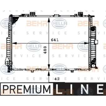 Radiateur, refroidissement du moteur HELLA 8MK 376 712-401
