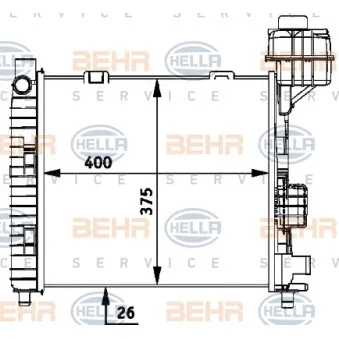 HELLA 8MK 376 713-034 - Radiateur, refroidissement du moteur