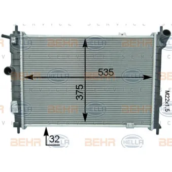 Radiateur, refroidissement du moteur VALEO 730993