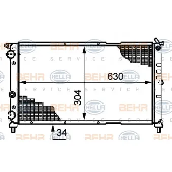 HELLA 8MK 376 717-311 - Radiateur, refroidissement du moteur