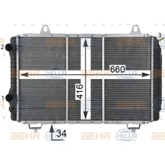 Radiateur, refroidissement du moteur NRF 52152