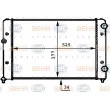 HELLA 8MK 376 717-734 - Radiateur, refroidissement du moteur