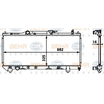 HELLA 8MK 376 718-461 - Radiateur, refroidissement du moteur
