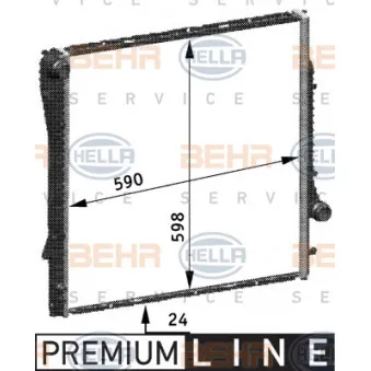 Radiateur, refroidissement du moteur HELLA OEM 1439103