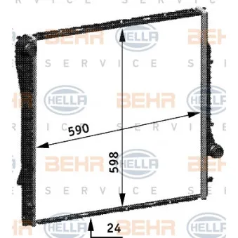 Radiateur, refroidissement du moteur HELLA OEM 1439103