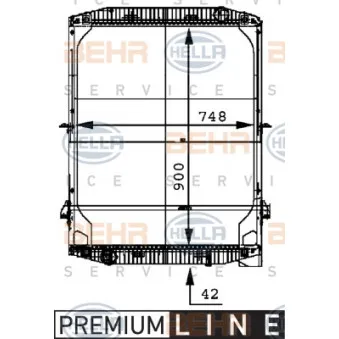 Radiateur, refroidissement du moteur HELLA OEM 93192910