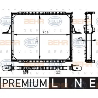 HELLA 8MK 376 721-671 - Radiateur, refroidissement du moteur