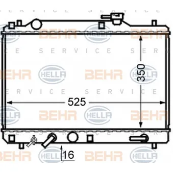 HELLA 8MK 376 724-701 - Radiateur, refroidissement du moteur