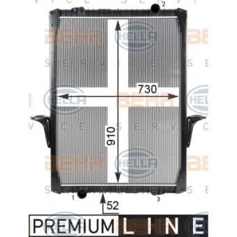 HELLA 8MK 376 726-481 - Radiateur, refroidissement du moteur