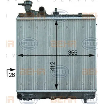 Radiateur, refroidissement du moteur HELLA OEM 2531002000