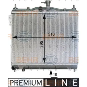Radiateur, refroidissement du moteur HELLA OEM 253101C106