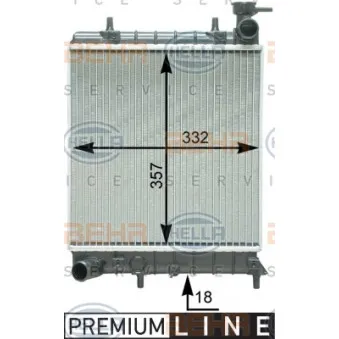HELLA 8MK 376 762-061 - Radiateur, refroidissement du moteur