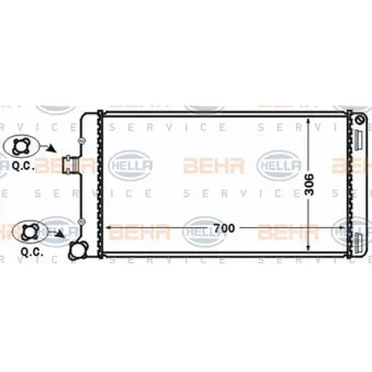 Radiateur, refroidissement du moteur HELLA OEM 46739749