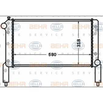 HELLA 8MK 376 767-671 - Radiateur, refroidissement du moteur