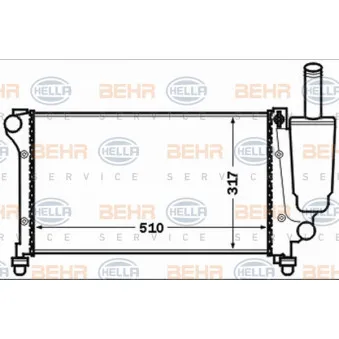 HELLA 8MK 376 767-741 - Radiateur, refroidissement du moteur